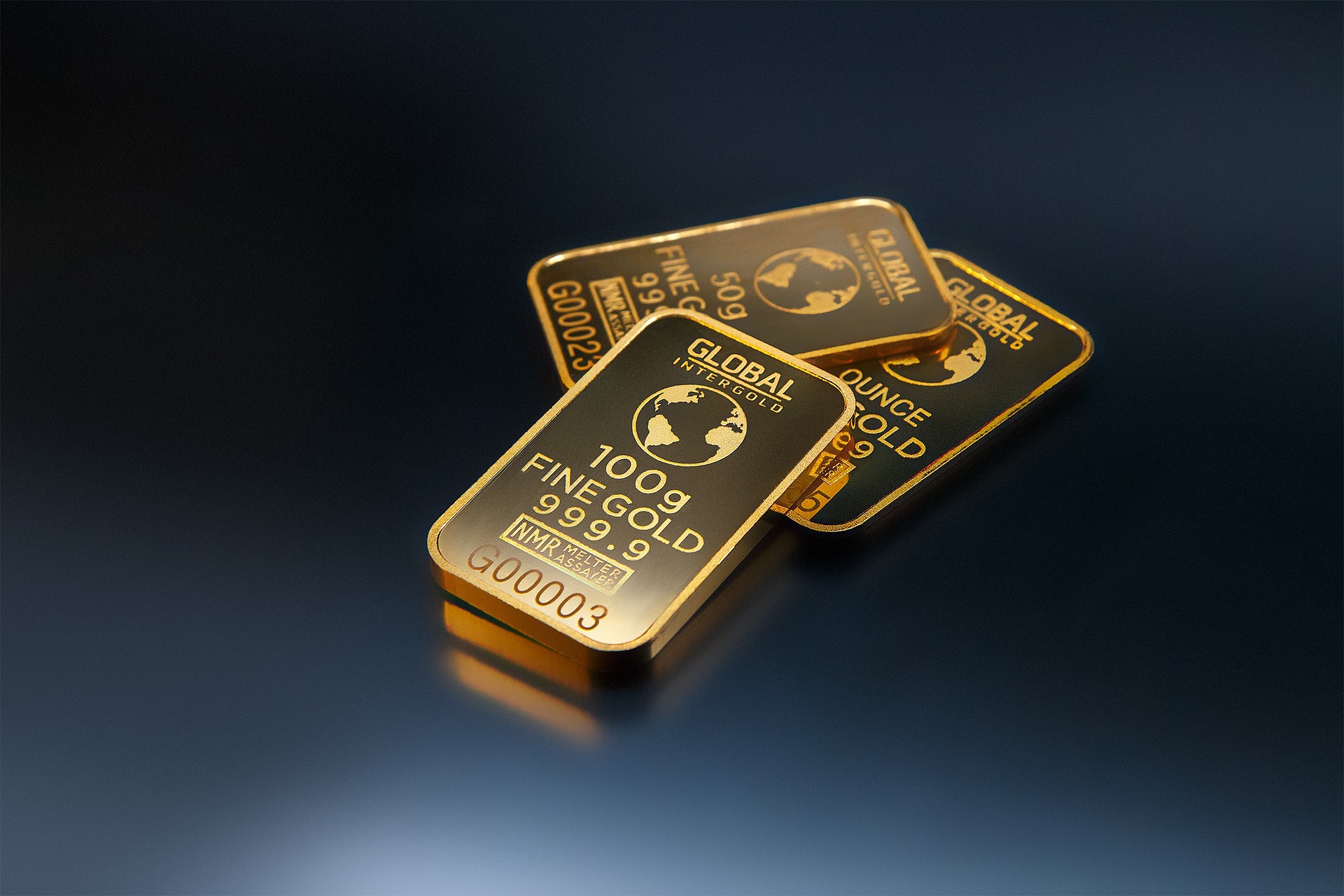 Gold bars representing global gold prices