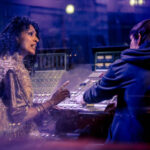 Cher on stage at the Grammys 2026 after accepting Lifetime Achievement Award